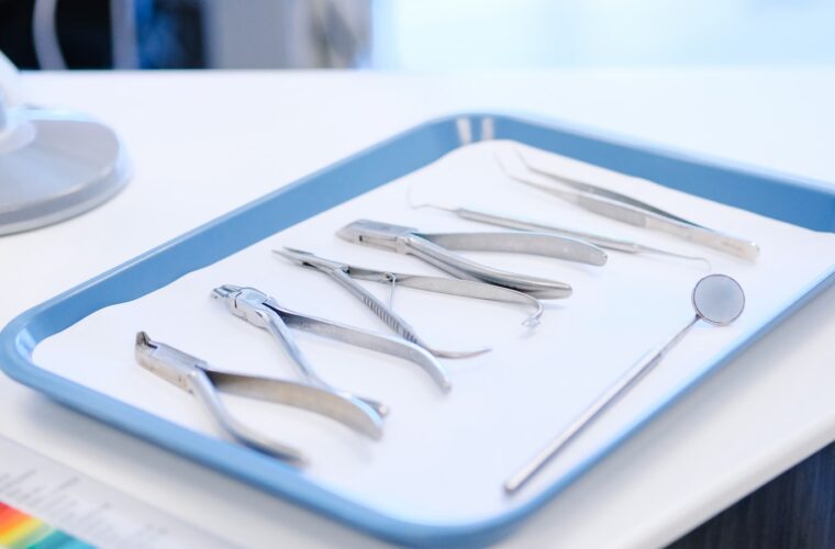 A dental scaling and root planing treatment